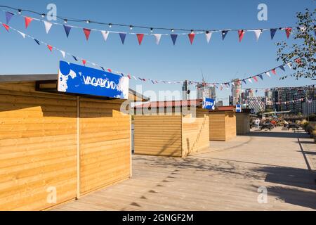 Vagabond-Kiosk im Rahmen der Umgestaltung des Battersea Power Station, London, England, Großbritannien Stockfoto