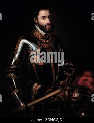 Kaiser Karl V. (1500-1558) von Peter Paul Rubens (oder Werkstatt), Öl auf Leinwand, c. 1603 Stockfoto