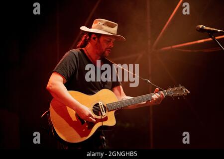 Piazzale degli Alpini Bergamo 25. September 2021 Gianluca Grignani - Akustik - live im Bergamo1000 © Andrea Ripamonti / Alamy Stockfoto