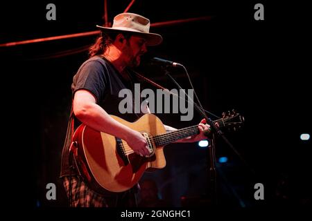 Piazzale degli Alpini Bergamo 25. September 2021 Gianluca Grignani - Akustik - live im Bergamo1000 © Andrea Ripamonti / Alamy Stockfoto