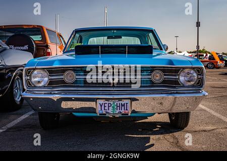 Reno, NV - 4. August 2021: 1968 Dodge Hemi Dart Hardtop Coupe auf einer lokalen Automobilausstellung. Stockfoto