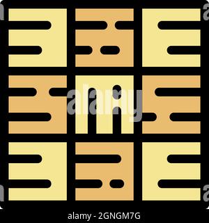 Dekoration Pflastersymbol. Umriss Dekoration Pflasterung Vektor Symbol Farbe flach isoliert Stock Vektor