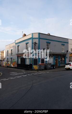 Das Äußere des Roten Löwen. 206 Whitehall Rd, Redfield, Bristol BS5 9BP. (September 2021) Stockfoto