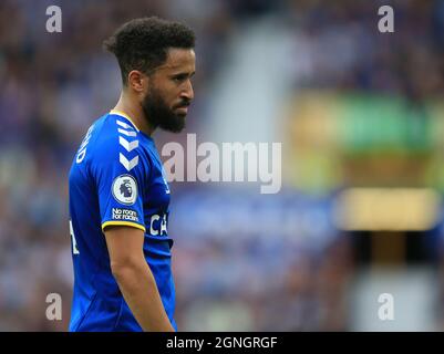 Goodison Park, Liverpool, Großbritannien. September 2021. Premier League Football, Everton gegen Norwich; Andros Townsend von Everton Credit: Action Plus Sports/Alamy Live News Stockfoto