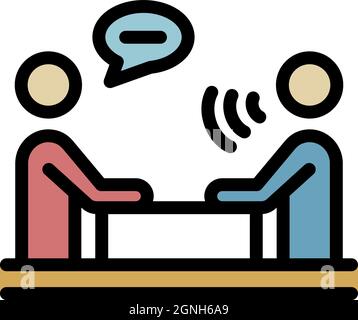 Symbol für medizinische Beratung. Umriss medizinische Beratung Vektor Symbol Farbe flach isoliert Stock Vektor