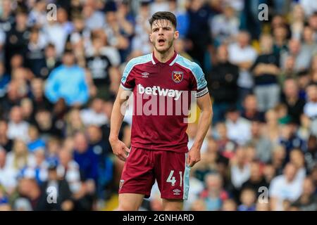 Leeds, Großbritannien. September 2021. Declan Rcy #41 von West Ham United während des Spiels in Leeds, Vereinigtes Königreich am 9/25/2021. (Foto von James Heaton/News Images/Sipa USA) Quelle: SIPA USA/Alamy Live News Stockfoto