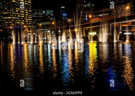 Darling Harbour Sydney ist ein beliebtes Touristenziel Stockfoto