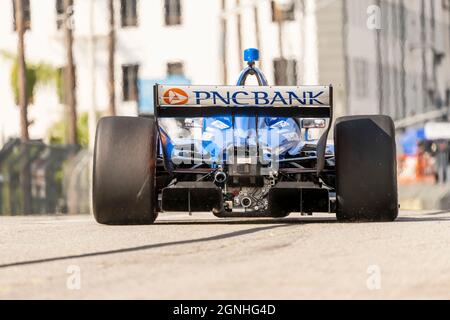 Long Beach, Kalifornien, USA. September 2021. SCOTT DIXON (9) aus Auckland, Neuseeland, übt für den Acura Grand Prix von Long Beach in den Straßen von Long Beach in Long Beach, Kalifornien. (Bild: © Walter G Arce SR Grindstone Medi/ASP über ZUMA Press Wire) Stockfoto