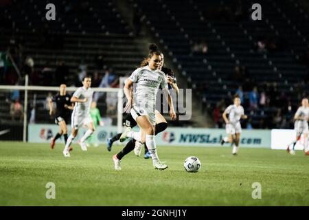 Bridgeview, Usa. September 2021. Sophia Smith #9, Portland Thorns in Aktion während des Spiels am 25. September im Seat Geek Stadium Credit: SPP Sport Press Foto. /Alamy Live News Stockfoto