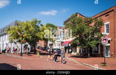 Main Street Annapolis, Maryland Stockfoto