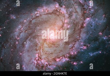 Messier 83 oder M83, auch bekannt als Southern Pinwheel Galaxy und NGC 5236, im Sternbild Hydra. Bildquelle NASA/ESA Hubble Space Telescope Stockfoto