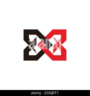 Buchstabe dd verknüpft überlappenden bunten Design-Logo-Vektor Stock Vektor