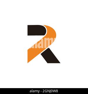 Zahl 7r einfacher 3d flacher bunter Logovektor Stock Vektor