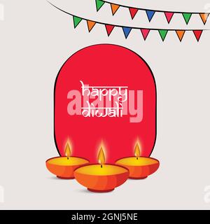 Diwali Hindu Festival Hintergrund Stock Vektor