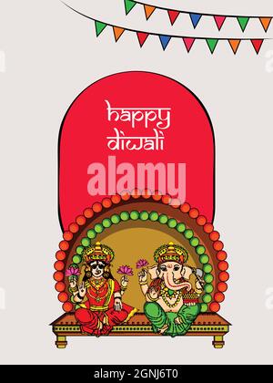 Diwali Hindu Festival Hintergrund Stock Vektor