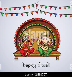 Diwali Hindu Festival Hintergrund Stock Vektor