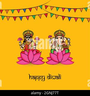 Diwali Hindu Festival Hintergrund Stock Vektor
