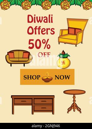 Diwali Hindu Festival Hintergrund Stock Vektor