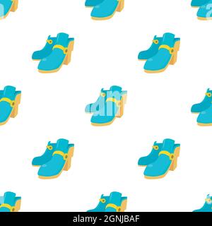 Zwei Stiefel Muster nahtlose Hintergrund Textur wiederholen Tapete geometrischen Vektor Stock Vektor