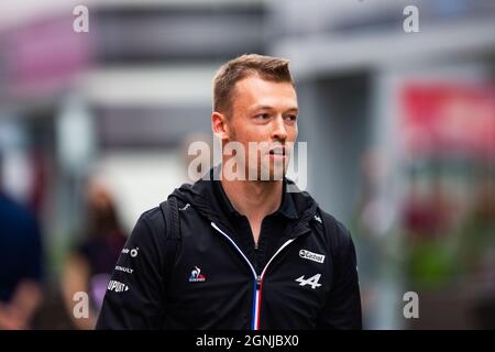 KVYAT Daniil (rus), Reservefahrer des Alpine F1 Teams, Portrait während des Formel 1 VTB Russian Grand Prix 2021, 15. Lauf der FIA Formel 1 Weltmeisterschaft 2021 vom 24. Bis 26. September 2021 auf dem Sotschi Autodrom, in Sotschi, Russland - Foto Joao Filipe / DPPI Stockfoto