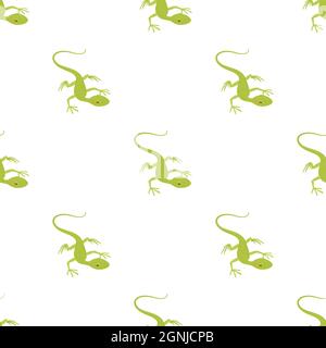 Kleine Eidechse Muster nahtlose Hintergrund Textur wiederholen Tapete geometrischen Vektor Stock Vektor