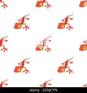 Gecko Muster nahtlose Hintergrund Textur wiederholen Tapete geometrischen Vektor Stock Vektor