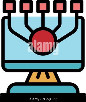 Symbol für Affiliate-Marketing-Ziele. Skizzieren Affiliate-Marketing-Ziele Vektor Symbol Farbe flach isoliert Stock Vektor