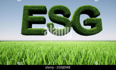 Zukunftskonzept der Zukunftstechnologie der Gesellschaft Global Finance Sustainable Clean Energy 3d Render Stockfoto
