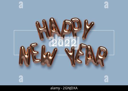 Schriftzug „Happy New Year“. Stock Vektor