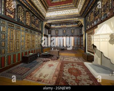 Innenansicht der Ausstellung im Benaki Museum in Athen, Griechenland Stockfoto