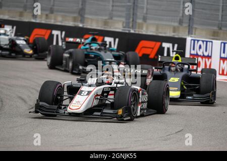 09 Lundgaard Christian (dnk), ART Grand Prix, Dallara F2, Aktion während des 6. Laufs der FIA Formel-2-Meisterschaft 2021 vom 24. Bis 26. September 2021 auf dem Sotschi-Autodrom in Sotschi, Russland - Foto Xavi Bonilla / DPPI Stockfoto