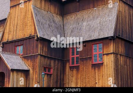 Ringebu, Norwegen - Juni 17 2006: Stabkirche Ringebu. Erbaut um 1220.. Stockfoto