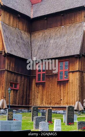 Ringebu, Norwegen - Juni 17 2006: Stabkirche Ringebu. Erbaut um 1220.. Stockfoto