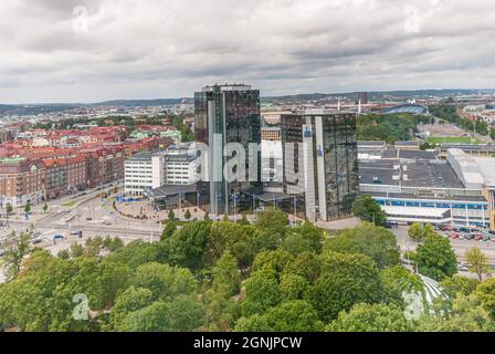 Göteborg, Schweden - Juni 29 2008: Blick über Korsvägen und Gothia Towers Hotel. Stockfoto