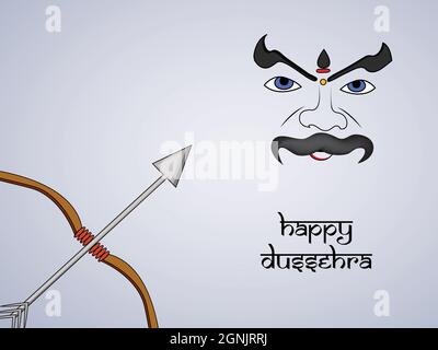 Dussehra Festival Hindu Hintergrund Stock Vektor