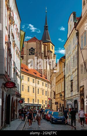 Husova Straße in der Altstadt, Prag, Tschechische republik Stockfoto