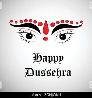 Dussehra Festival Hindu Hintergrund Stock Vektor