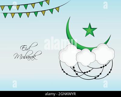 Eid Muslim Festival Hintergrund Stock Vektor