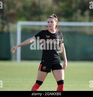 Edinburgh, Großbritannien. September 2021. Chelsea Cornet (Rangers, #18) während des SWPL1-Spiels zwischen Hearts und Rangers in Oriam in Edinburgh, Schottland. Kredit: SPP Sport Pressefoto. /Alamy Live News Stockfoto