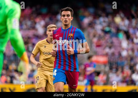 SPANIEN-FUSSBALL-LA LIGA SANTANDER-FCB GEGEN LEVANTE UD. FC Barcelona Spieler (24) Eric Garcia während des La Liga Santander Spiels zwischen dem FC Barcelona und Levante UD am 26. September 2021 im Camp Nou, Barcelona, Spanien. © Joan Gosa 2021 Stockfoto