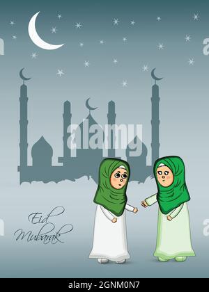 Eid Muslim Festival Hintergrund Stock Vektor