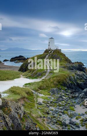 Szenen der Küste vor Llanddwyn Island auf Anglesey in North Wales, Großbritannien Stockfoto