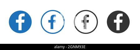 Sammlung von beliebten Social-Media-Logos. Symbole für soziale Medien. Realistisches Set. Vektorgrafik Stock Vektor