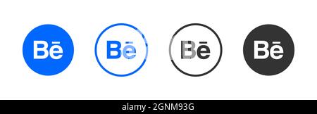 Sammlung von beliebten Social-Media-Logos. Symbole für soziale Medien. Realistisches Set. Vektorgrafik Stock Vektor