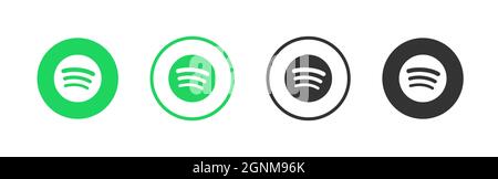 Sammlung von beliebten Social-Media-Logos. Symbole für soziale Medien. Realistisches Set. Vektorgrafik Stock Vektor