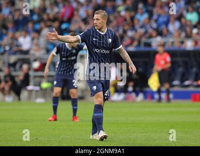 Stadt Bochum, Deutschland. 26. Sep, 2021. firo: 26.09.2021, Fuvuball, 1. Bundesliga, Saison 2021/2022, VfL Bochum - VfB Stuttgart 0: 0 Sebastian POLTER, Bochum Gesture Credit: dpa/Alamy Live News Stockfoto