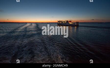 Göteborg , Schweden - Dezember 28 2009: Stena Jutlandica auf halbem Weg zwischen Frederikshavn, Dänemark und Göteborg, Schweden. Stockfoto