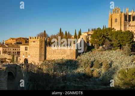 Sonnenuntergang in der Stadt Toledo. Februar 2019 Spanien Stockfoto