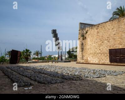 Es Baluard Garten und Kunstwerke, Palma Stockfoto