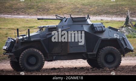 Sd. Kfz. 222 Deutscher Panzerwagen, Bovington Tank Museum, Dorset, England Stockfoto